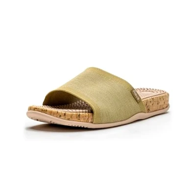 Image of Revs Maree Women’s Knitted Reflexology Massage Sandals, Gold UK6