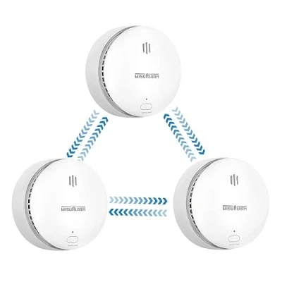 Image of Smoke Alarms for Home Pre connected,10 Years Battery Life,Interlinked Alarms, Fire Scotland Interlinked,Smoke Detector,Compliant with EN14604, CE Certified