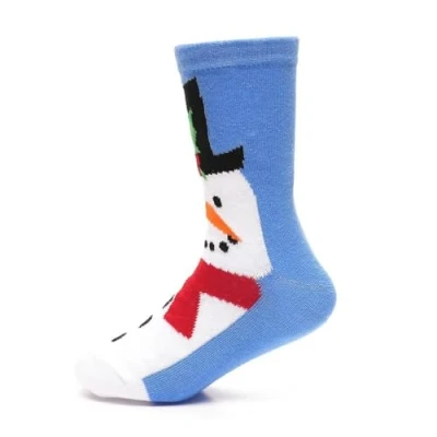 Image of A2Z 4 Kids Boys Girls Cotton Rich Christmas Socks Xmas Festive Soft AZ103 Snowman 3 6