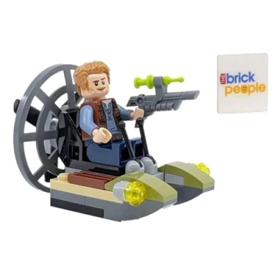 Image of LEGO Jurassic World: Owen with Airboat and Tranquilizer Gun