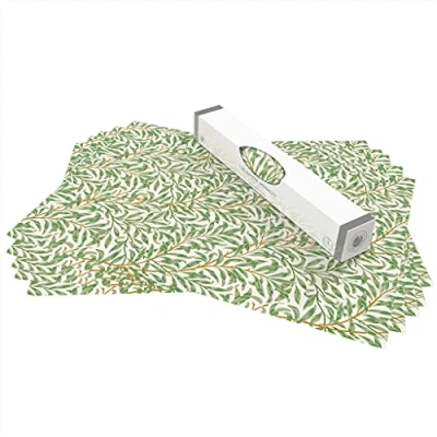 Image of The Master Herbalist Fragrant FRESH LINEN Scented Drawer Liners in a WILLIAM MORRIS Inspired Design Pack of 5 Sheets Contains Essential Oils (ROLLED)