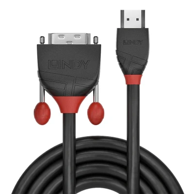 Image of LINDY 36272 2m HDMI to DVI Cable, Black Line,
