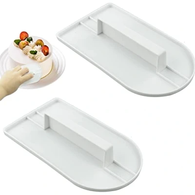 Image of SZCXDKJ Smart Baking Fondant Cake Decorating Icing Smoother Sturdy Plastic Sugarcraft Polisher Tools Marzipan Sugar Paste Smoothing Sugrarcraft Cupcake ?2pcs?