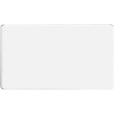 Image of Varilight 2G Blank Plate Dimension Screwless Premium White XDQDBS
