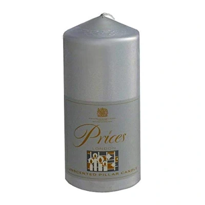 Image of Prices 6 Pillar Candle Silver