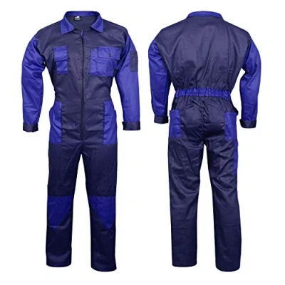 Image of NORMAN Navy Blue Men&#039;s Coveralls Boiler Suit Overalls for Warehouse Garages Workers Mechanics (S)