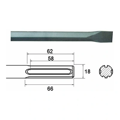 Image of Faithfull SDS Max Chisel 300mm FAIMAXC300