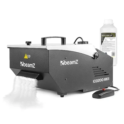 Image of beamz ICE1200 MKII Low Lying Ground Fog Machine with Remote Control and 1L ECO Fluid