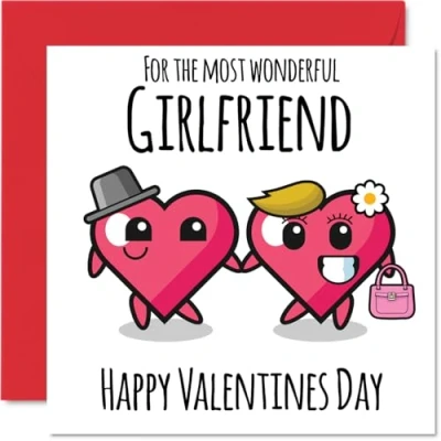 Image of Valentines Card Wonderful Girlfriend Happy Valentine&#039;s Day Cards for Partner, 145mm Greeting Valentine
