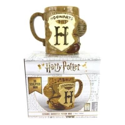 Image of HARRY POTTER SCMG25063 3D Quidditch Golden Snitch Mug in Presentation Box Official Merchandise, Brown Black