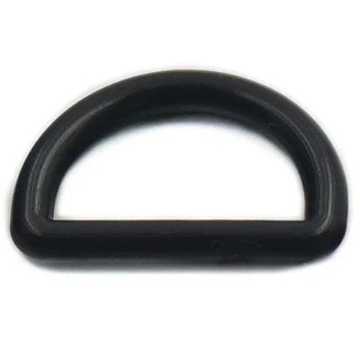 Image of fujiyuan 100 Sets Plastic D Dee Rings for Webbing Belt Buckles Bag Leather Straps Purse Chain To Purses Black 38mm 1.5&quot;