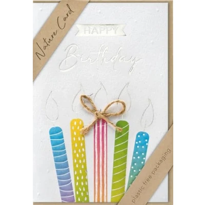 Image of bsb Birthday Card Nature Sustainable Cards with Envelope Women &amp; Men Greeting 11.5 x 17 cm