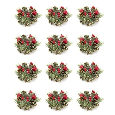 Image of Pack of 12 Handcrafted Christmas Candle Holders Table Centrepiece Decorations Tealight Holder For Dining