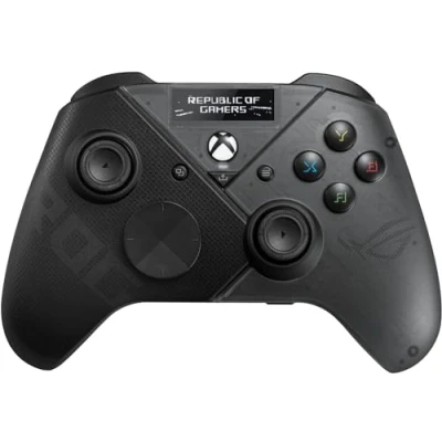 Image of ASUS ROG Raikiri Pro OLED Display, tri Mode connectivity, remappable Buttons&amp;triggers, 4 Rear Buttons, Step&amp;Linear triggers, Adjustable Joystick Sensitivity, 3.5mm Jack with ESS DAC, for PC and Xbox