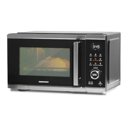 Image of Daewoo Actuate Range, 26 Litre Air Fryer &amp; Microwave Oven, 2400W, 5 In 1 Fryer, Microwave, Bake, Defrost, Reheat, Flow Technology, Accessories Included, Space Saving Design, One Touch Cooking