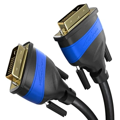 Image of Dual Link DVI cable with ferrite core for interference free signal transmission 5m (digital D/24+1 monitor cable, to DVI, up 2560x1600 at 60Hz or Full HD/1080p) by CableDirect