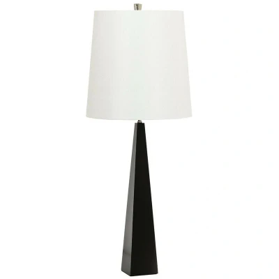 Image of Ascent Table Lamp with Round Tapered Shade, Black