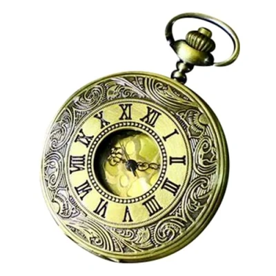 Image of ausuky Mens Pocket Watch Mechanical Full Hunter Hand winding Chain