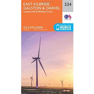 Image of Explorer 334 East Kilbride, Galston &amp; Darvel Map With Digital Version