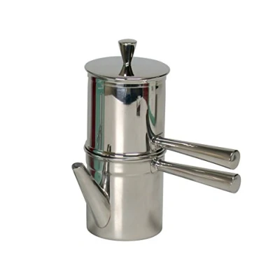 Image of Ilsa Caffettiera inox napoletana tazzine Moka Caffettiere e Guarnizioni, Silver, 6 Tazze