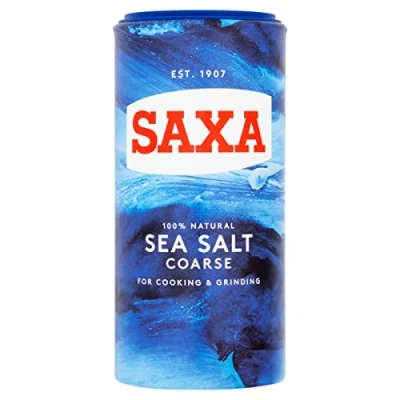 Image of Saxa Sea Salt Coarse for Cooking &amp; Grinding, 350 g Drum (Pack of 1)