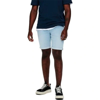 Image of ONLY &amp; SONS Men&#039;s ONSPLY Life Jog Shorts PK8587 NOOS, Blue Denim, M