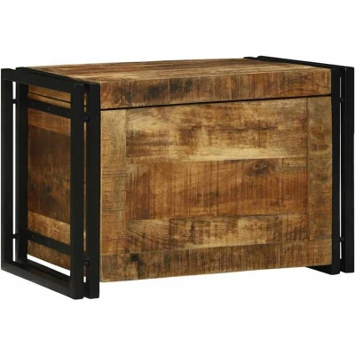 Image of vidaXL Storage Box 60 x 40 41 cm Solid Rough Wood Mango