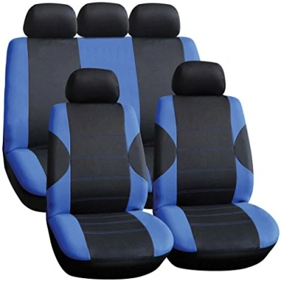 Image of Streetwize SWSC56 Polyester Seat Cover Set with Zips Blue (11 Pieces)