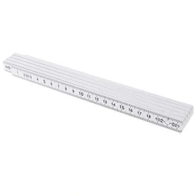 Image of GUANGZHOU 1M 2M 10 Parts Folding Carpenters Ruler Lightweight Compact Measuring Stick Slide Fold Up For Woodworking Metric Rule White