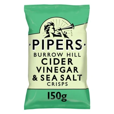 Image of Pipers Crisp Burrow Hill Cider Vinegar and Sea Salt Crisps, 150 g