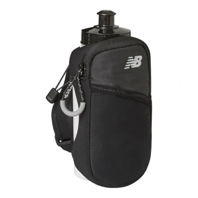 Image of New Balance Men&#039;s and Women&#039;s Unisex Running Bottle Grip Bag with Water Black