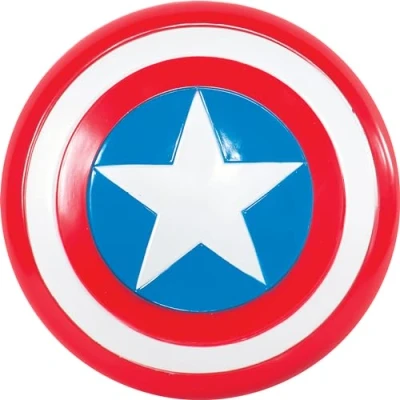 Image of Rubie&#039;s Official Child&#039;s Marvel Avengers Assemble 12 Captain America Shield One Size, Red / Blue