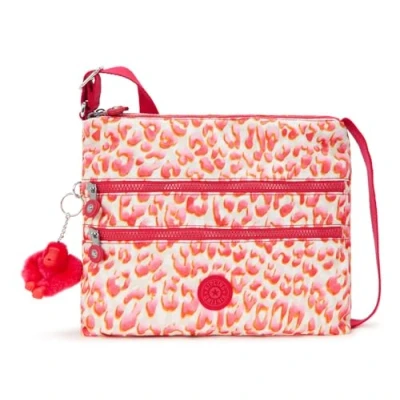 Image of Kipling ALVAR Medium crossbody, Latin Cheetah (Red)