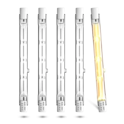 Image of Lamptobe R7s Linear Halogen Bulb 118mm 120W, Dimmable J118 J Type Double Ended Floodlight Bulbs LED Replacement Security Flood Light Super Bright Warm White 2800K, 5 Pack