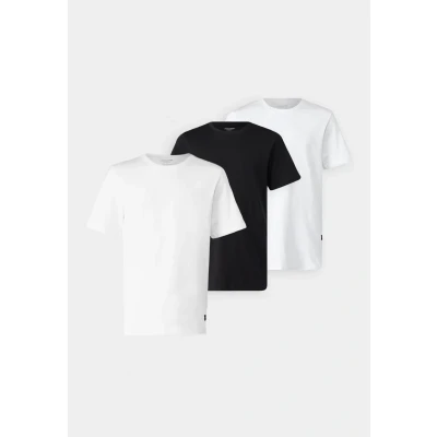 Image of Jack &amp; Jones Jjenoa TEE 3 PACK Basic Tshirt, Men&#039;s, Size: Large, White/black