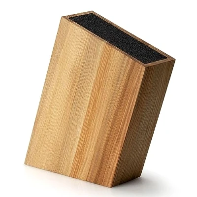 Image of Continenta C4150 Knife Block with Flexible Insert Slanted Oak, Wood