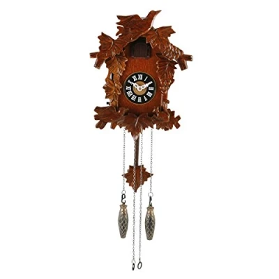 Image of Wood Bird On Top Design Wooden Cuckoo Clock 70cm Drop