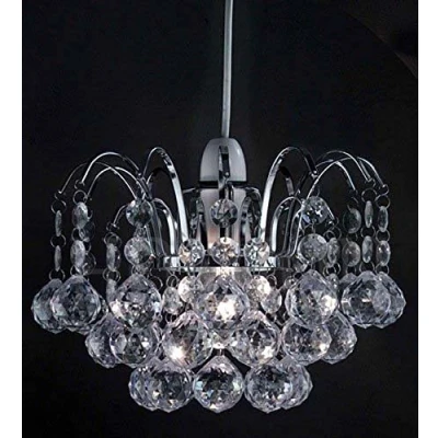 Image of Chandelier Style Ceiling Light Shade Droplet Pendant Acrylic Crystal Bead Luxury (OREIL Pendant)