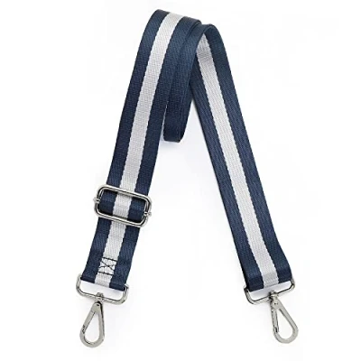 Image of Kolti Purse Strap Replacement Crossbody Handbag Stripe Wide Adjustable, Nickel Buckle 19
