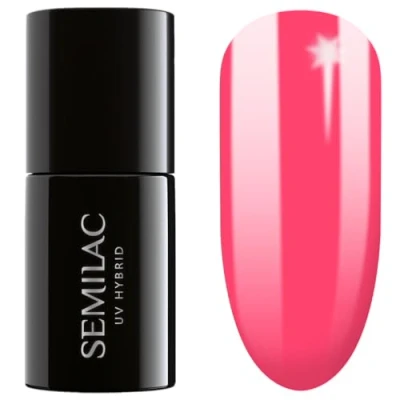 Image of SEMILAC 435 Friendly Magenta Nail UV Gel Polish Long Lasting and Easy to Apply Soak off UV/Led Perfect for Home Professional Manicure Pedicure 7 ml