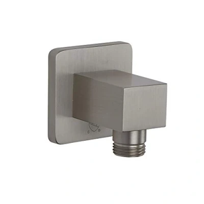 Image of Milano Hunston Modern Square Hand Shower Handset Outlet Bracket Brushed Nickel