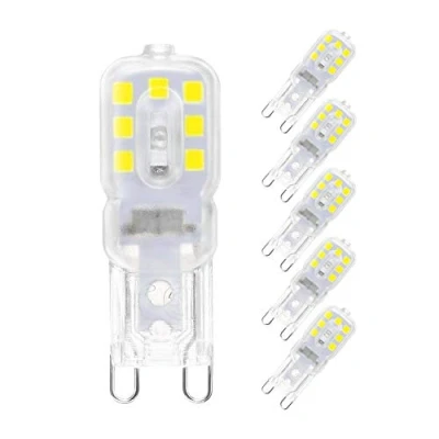 Image of ZFQ G9 LED Bulb AC 220 240V, 3W, Equivalent 30W Halogen, Cool White 6000K, 300lm, 360Beam Angle, Energy Saving Light Bulbs for Home Lighting, 5 Pcs