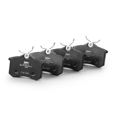 Image of 9404252328, 9467529088, 9467648988 Brake pad set VALEO 301463 FIRST Rear Axle excl. wear warning contact with anti squeak plate