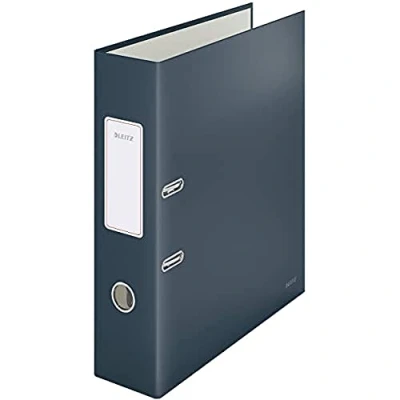 Image of Leitz Lever Arch File, 600 Sheet Capacity, 80 mm Spine, Cosy Range, A4, Velvet Grey, 10610089