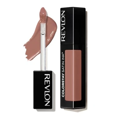 Image of Revlon ColorStay Satin Ink Liquid Lipstick, Longwear Rich Lip Colors, Formulated with Black Currant Seed Oil, 001 Your Go To .