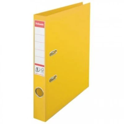 Image of Esselte A4 Lever Arch File, Yellow, 52mm Spine, Plastic, 811410, 350 Sheets Capacity