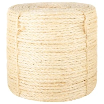 Image of &#039;vidaXL 25 meter Natural Sisal Rope 6mm All Weather Durability, Ideal for Gardening, Crafts, House Decor, Pet Toys, and Wedding Decorations