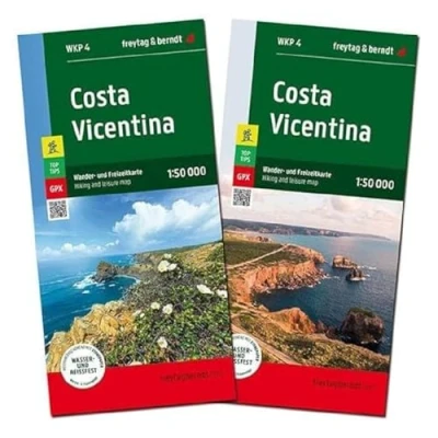 Image of Costa Vicentina, Wanderkarte 1:50.000, freytag &amp; berndt: Wanderkartenset mit zwei Blättern und Beiheft