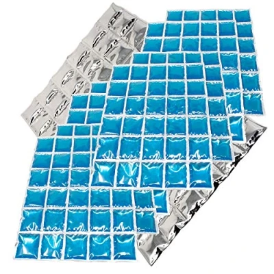 Image of ToCi 9 x Cooling Mat Ice Pack with 30 Cells, Pack, Pad, Compress, Packs, Flexible Elements, 38 25 cm, Cool Gel