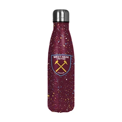 Image of FOCO Premier League Football West Ham United Fan Thermal Paint Splatter Insulated 500ml Bottle